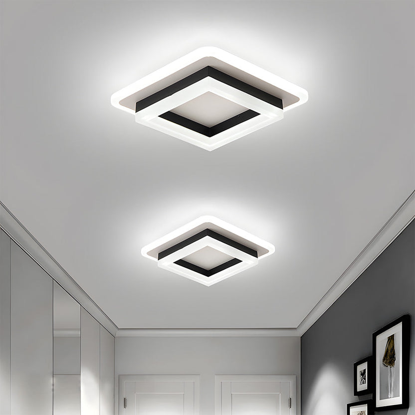 Square LED Ceiling Light | Modern Hallway and Bedroom Lighting