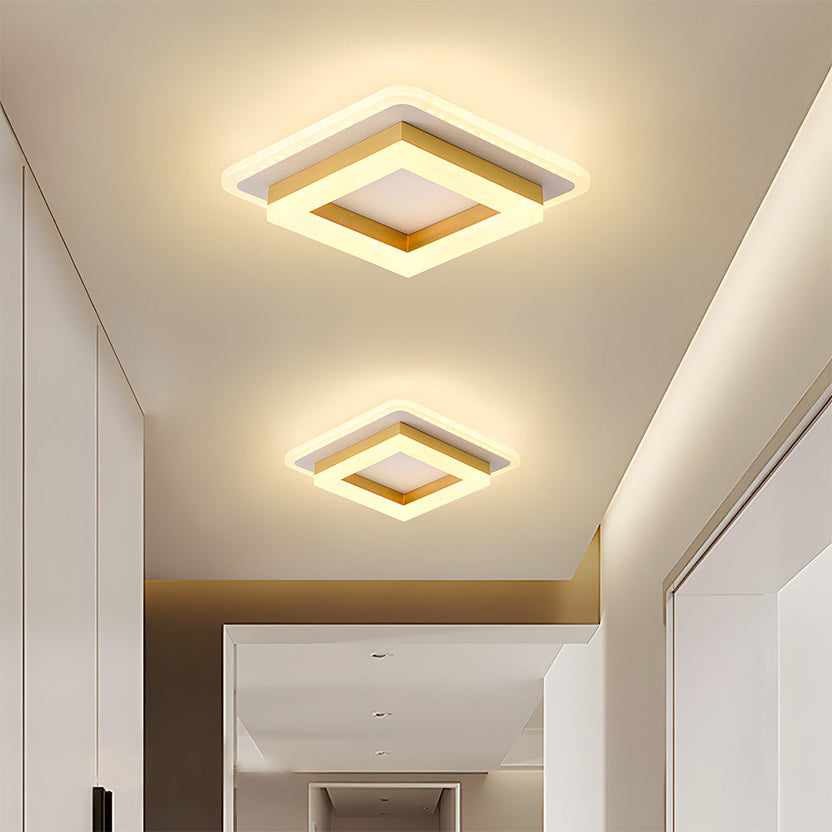 Square LED Ceiling Light | Modern Hallway and Bedroom Lighting