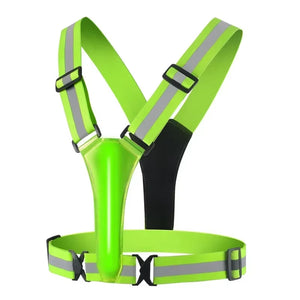 Reflective Running Vest Gear - Rechargeable & High Visibility for Cycling Walking