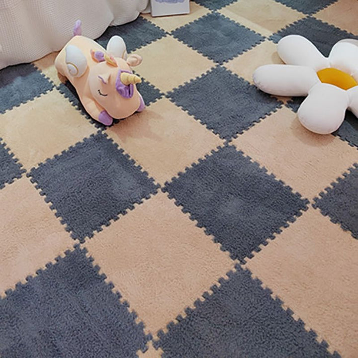 Modern Tiles and Carpet Plush Cut Composite Non-Slip Carpet Tiles