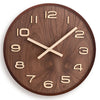 LuxeChronos – Walnut Wall Clock with Minimalist Perfection