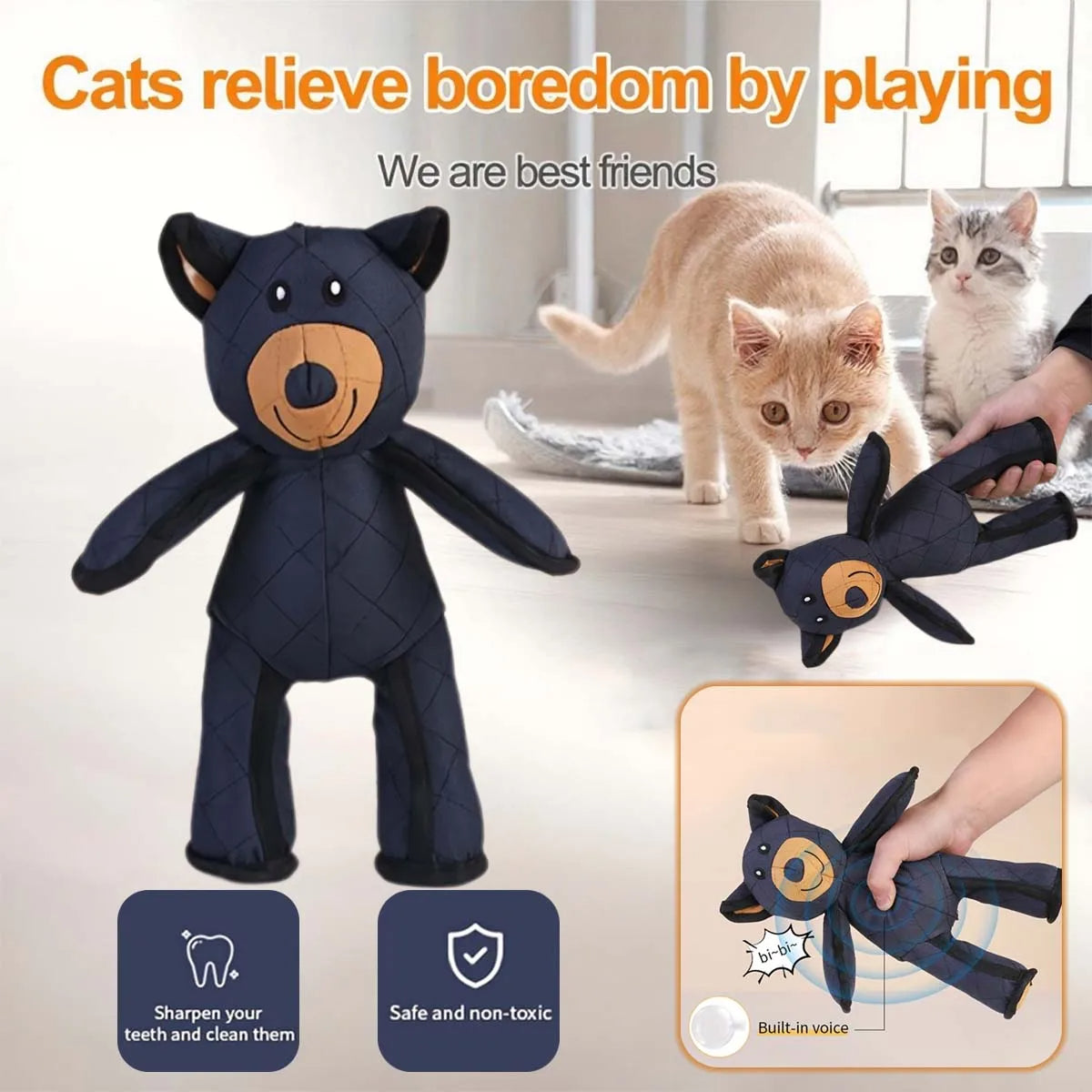 Indestructible & Interactive Bear Dog Toys For Heavy Chewers
