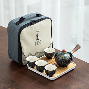 Ceramic Japanese Rotating Tea pot Premium set