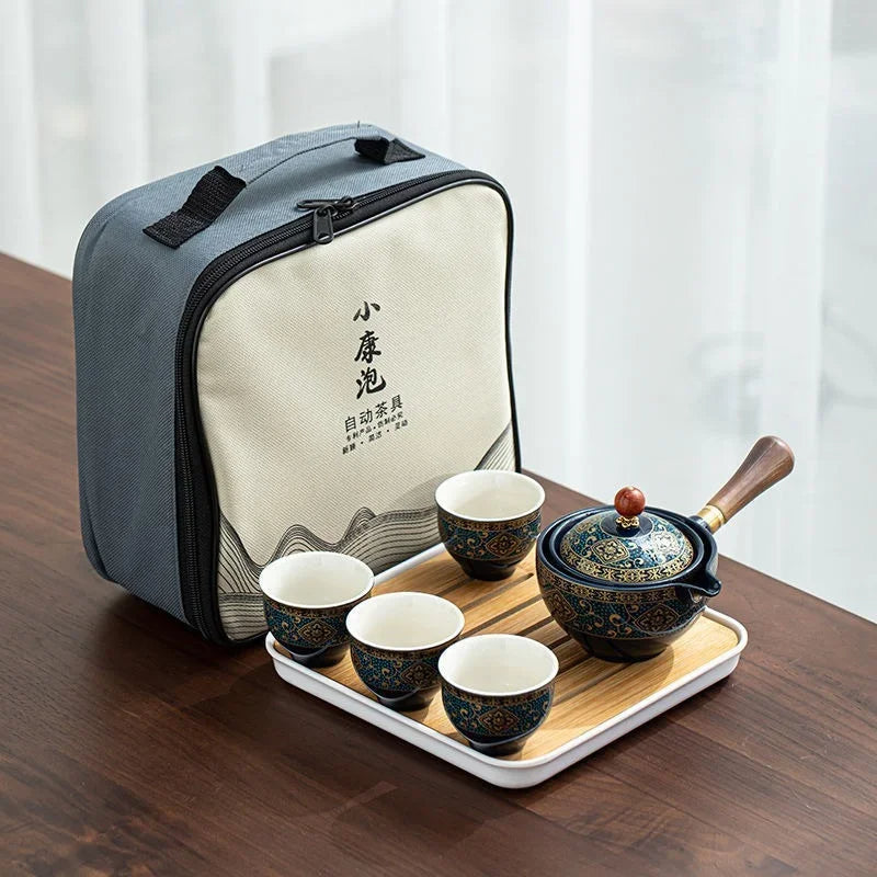 Ceramic Japanese Rotating Tea pot Premium set
