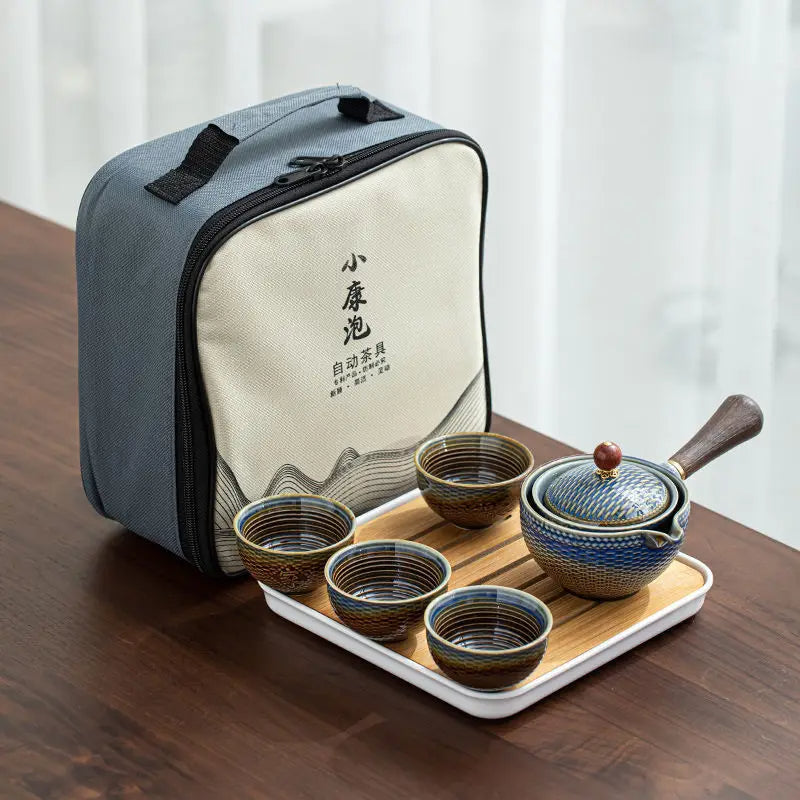Ceramic Japanese Rotating Tea pot Premium set