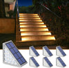 2-Pack Triangular Solar Step Lights – IP67 Waterproof LED Outdoor Garden Lights