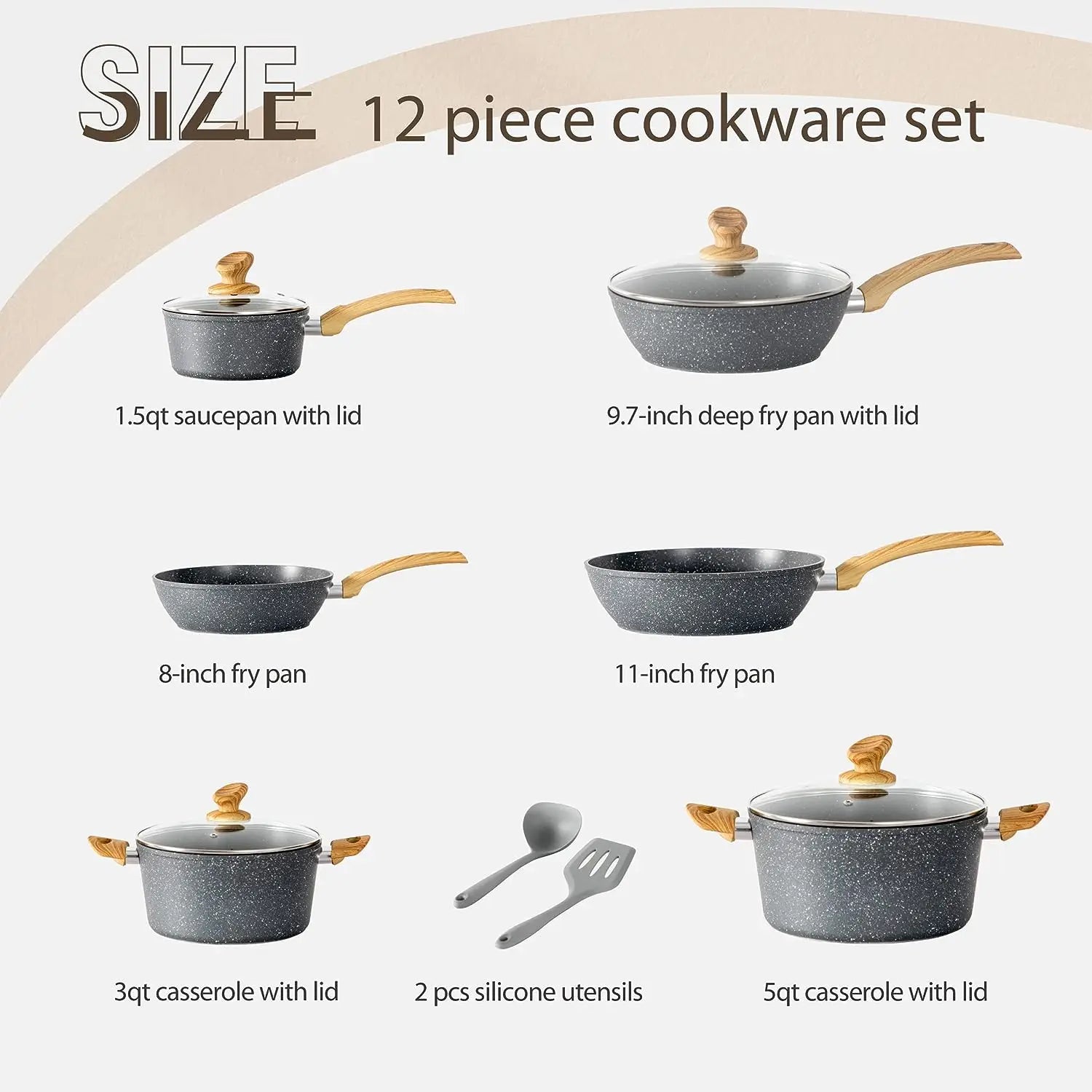 12-Piece Nonstick Cookware Set