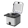 2.5L Mini Electric Deep Fat Fryer – Stainless Steel with Basket & Oil Filter Lid
