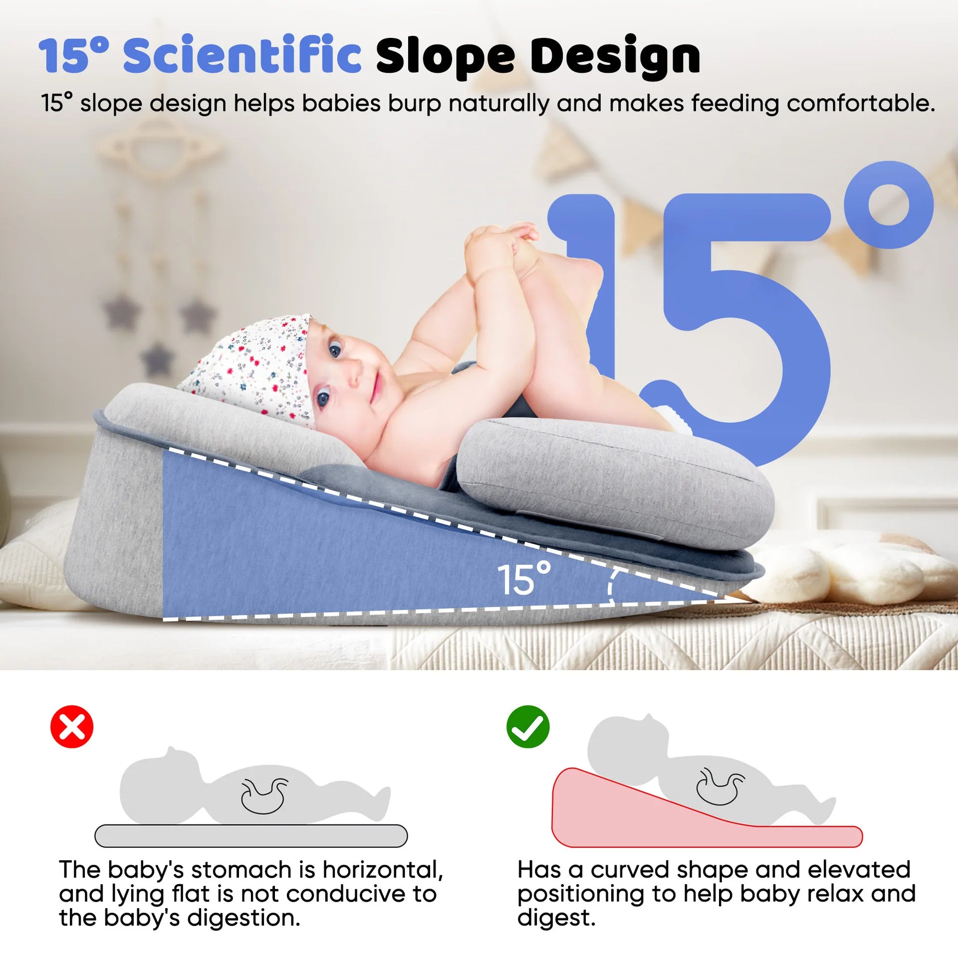 Anti-Reflux Elevated Baby Lounger