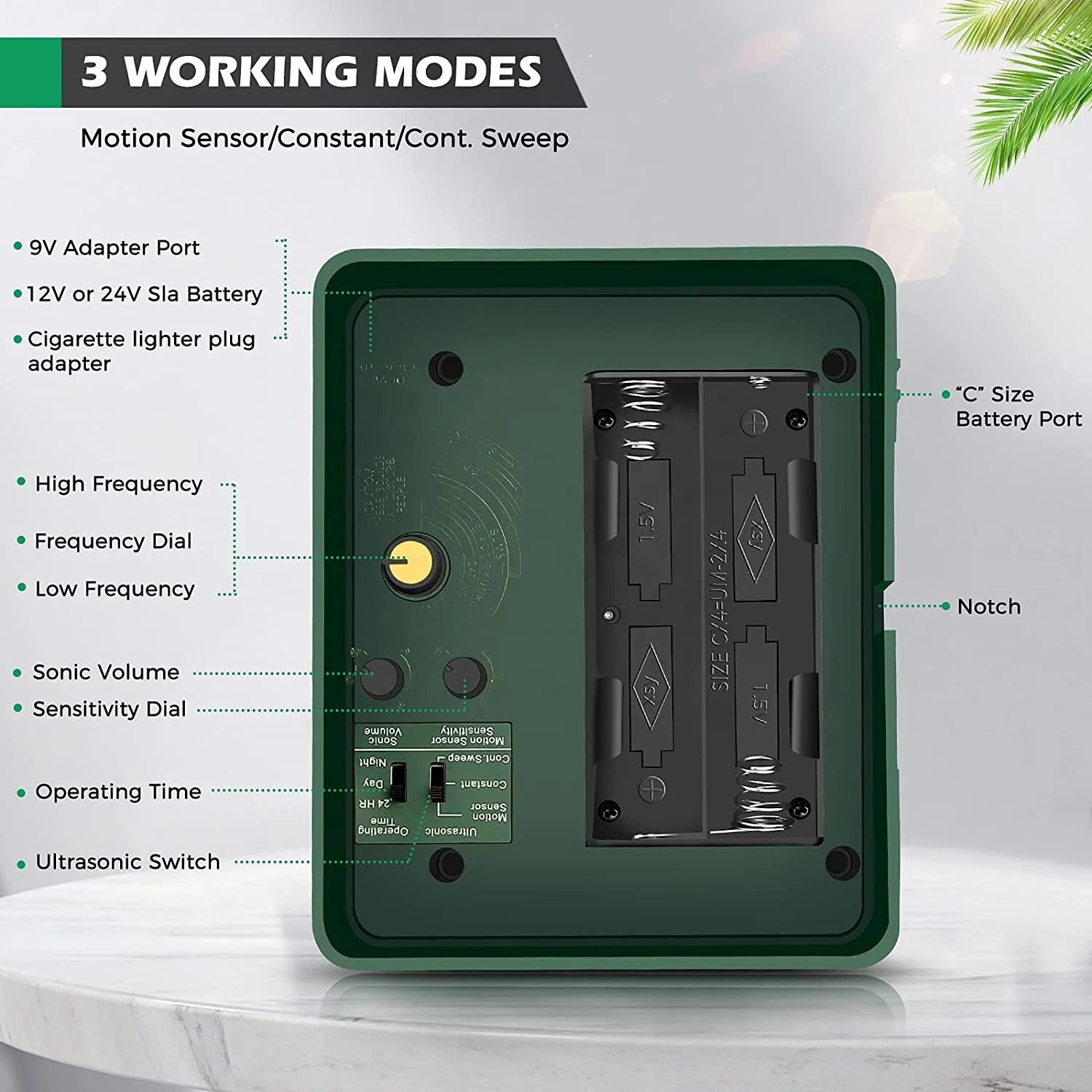 Woodpecker Ultrasonic Repeller for Effective Bird Control - Get Rid of Woodpeckers
