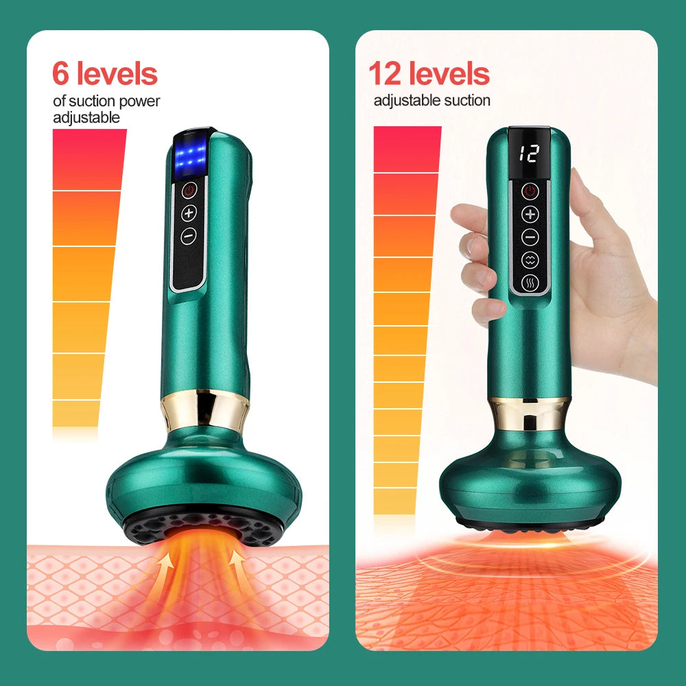Electric Cupping Massager – Vacuum Suction Gua Sha with Infrared Heat for Anti-Cellulite & Body Slimming Therapy