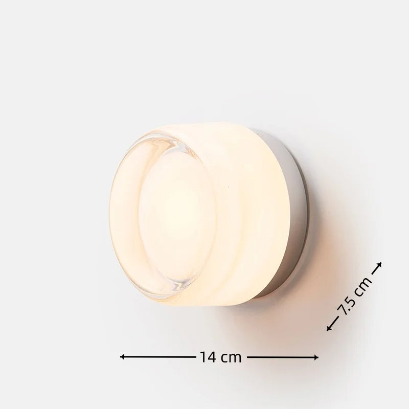 Modern wall light Elegant curved design metal and glass wall sconce