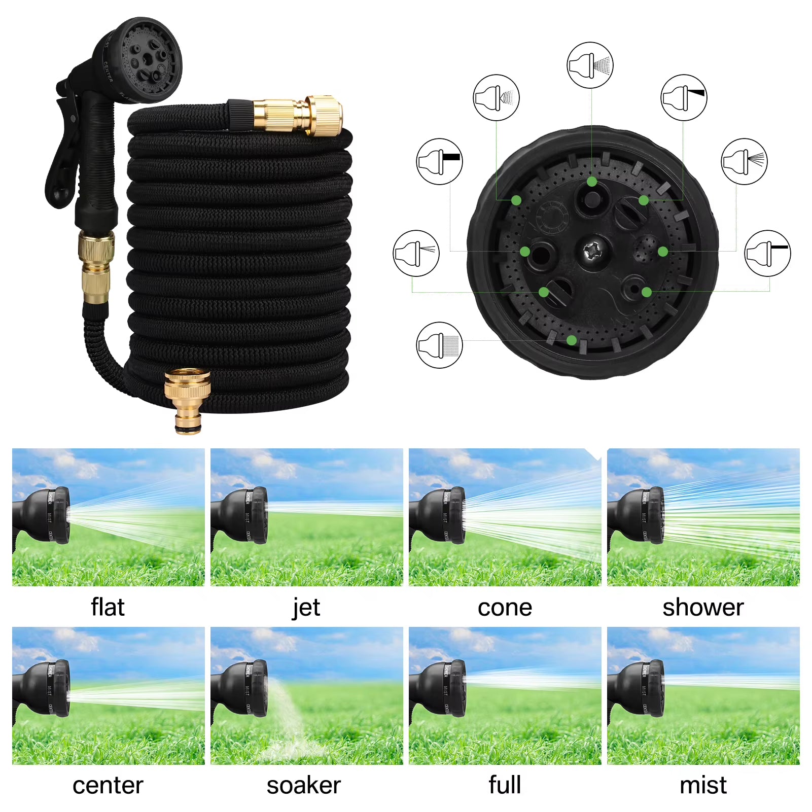 30m Expandable Garden Hose | Anti-Kink, Tangle-Free & Ultra Durable for Large Gardens and Outdoor Use