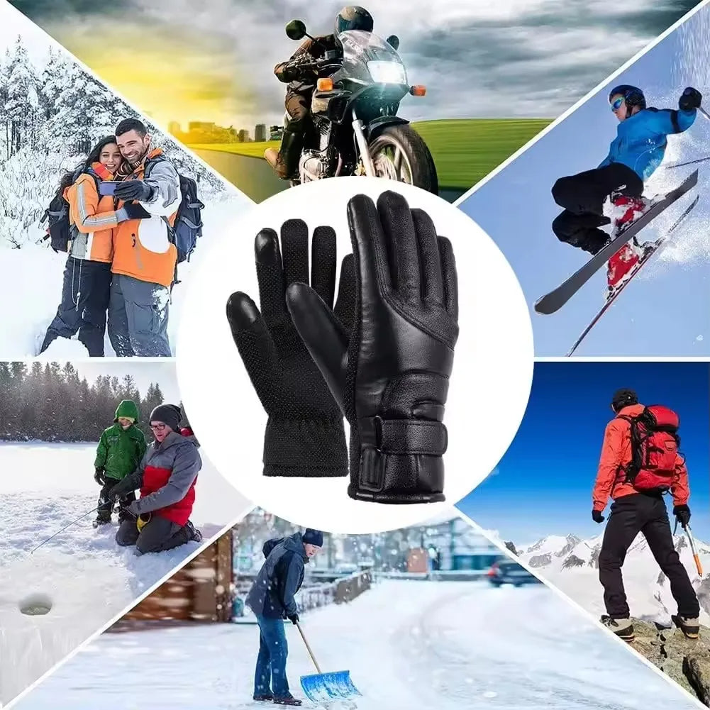 Electric Waterproof Heated Gloves with Touch Screen Sensor