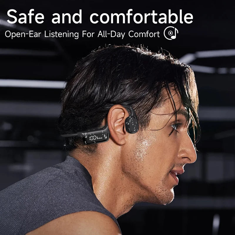 Waterproof Bone Conduction Swimming Headphones – Bluetooth 5.4 MP3 Headset (32GB)