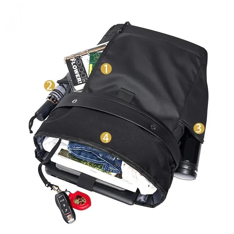 Men Waterproof Travel Bag - Business Computer Backpack