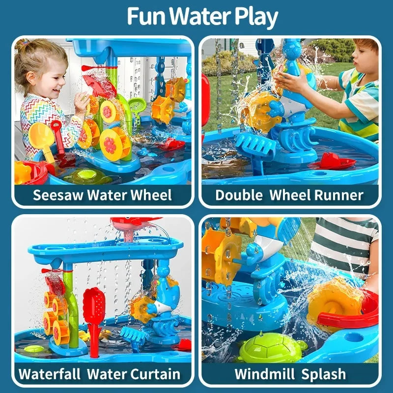 KIDSPLASH | 3-in-1 Outdoor Sand & Water Table For Kids