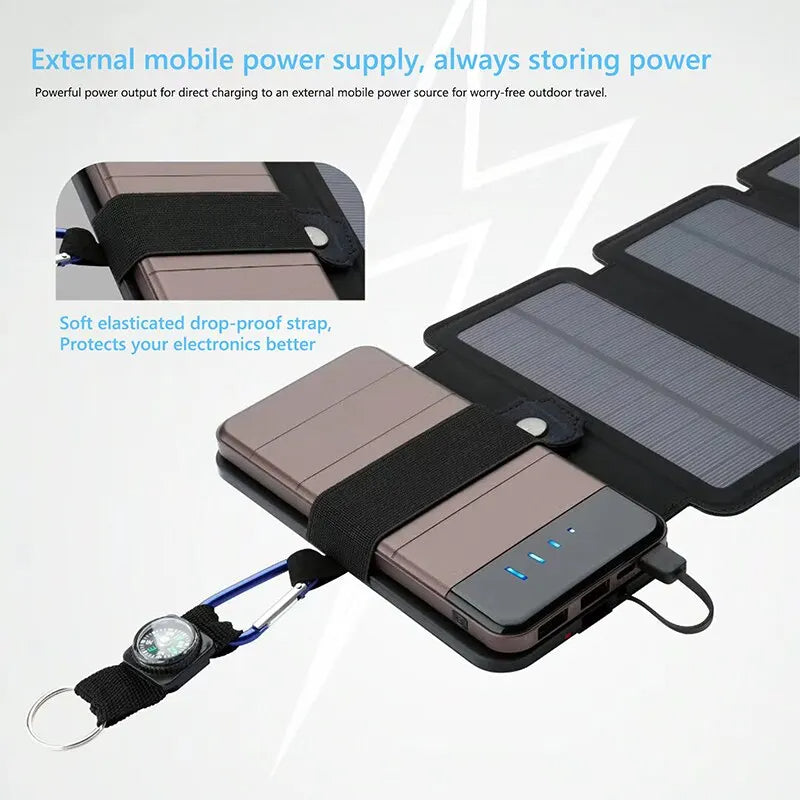 Foldable Solar Panel - Outdoor Multifunctional Charging for Adventures