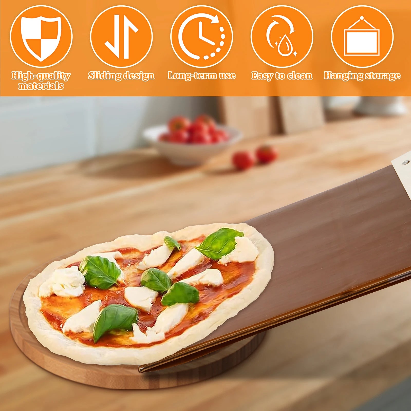 Sliding Pizza Peel – Easily Transfer & Serve Your Pizza