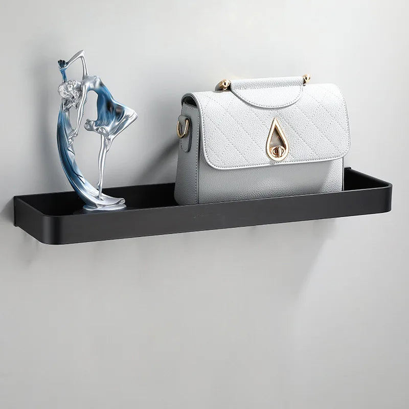 Modern Bathroom Wall Shelf | Black Space Aluminum Design