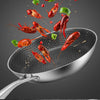 ChefPixel | Stainless Steel Frying Pan with Scratch-Resistant Non-Stick Technology