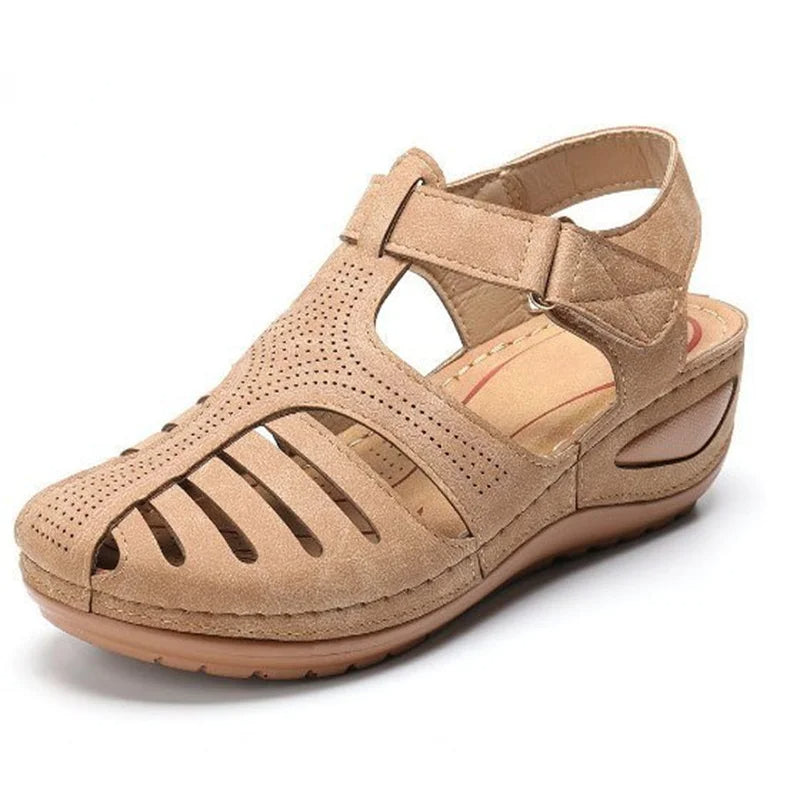 Airfleek Arch Support Wide Toe Box Closed Toe Sandals