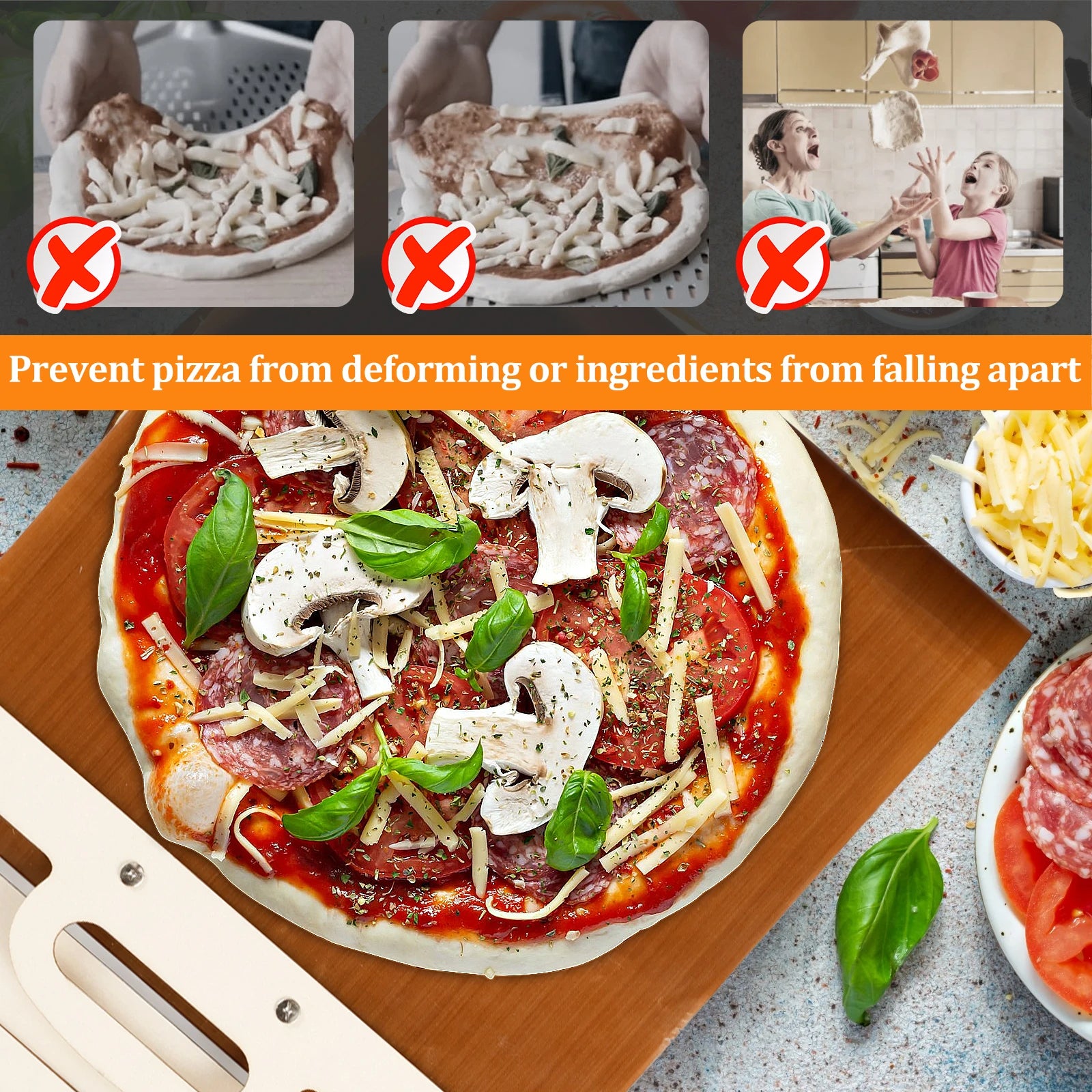 Sliding Pizza Peel – Easily Transfer & Serve Your Pizza