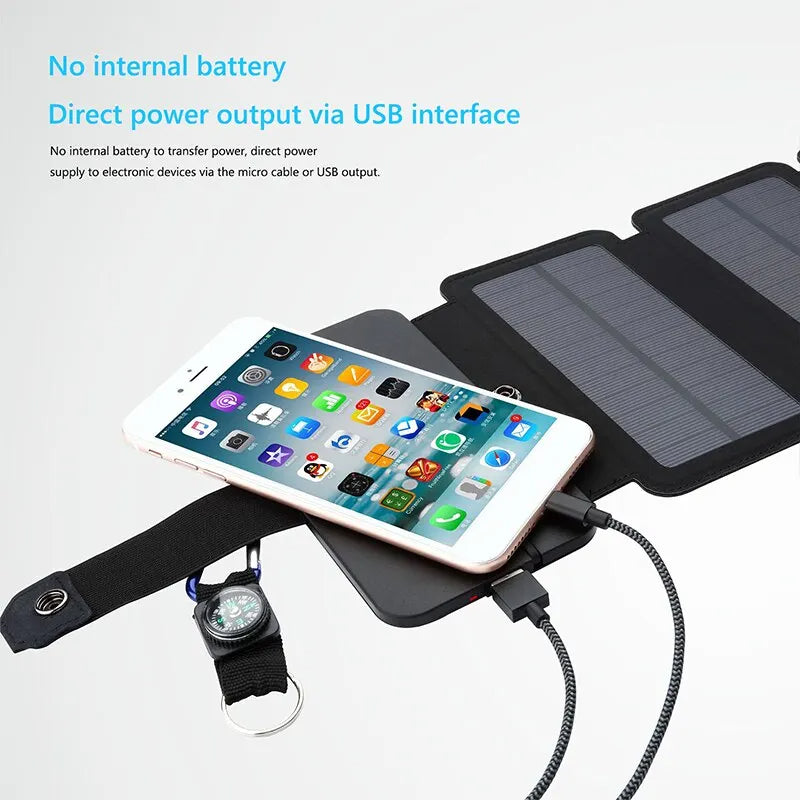 Foldable Solar Panel - Outdoor Multifunctional Charging for Adventures