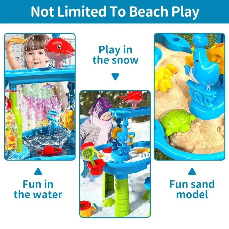 KIDSPLASH | 3-in-1 Outdoor Sand & Water Table For Kids