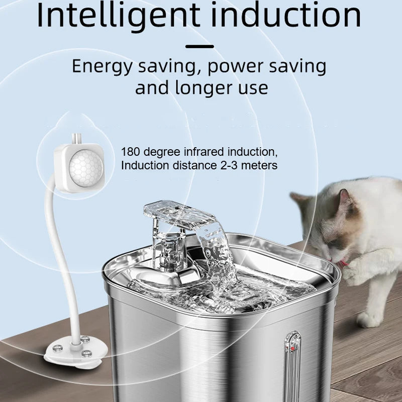 Automatic Stainless Steel Cat Water Fountain