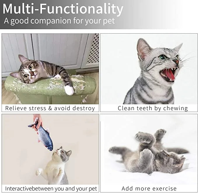 USB Charging Interactive Cat Toy Fish