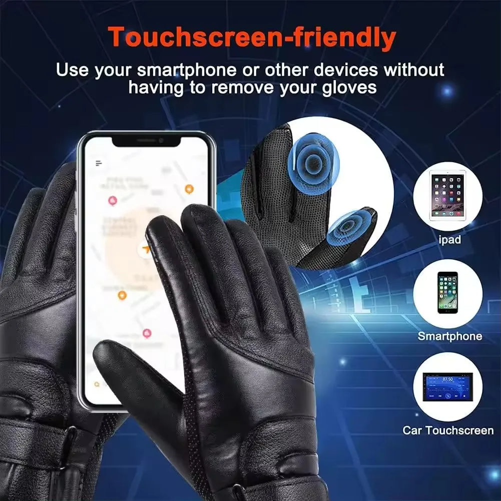 Electric Waterproof Heated Gloves with Touch Screen Sensor