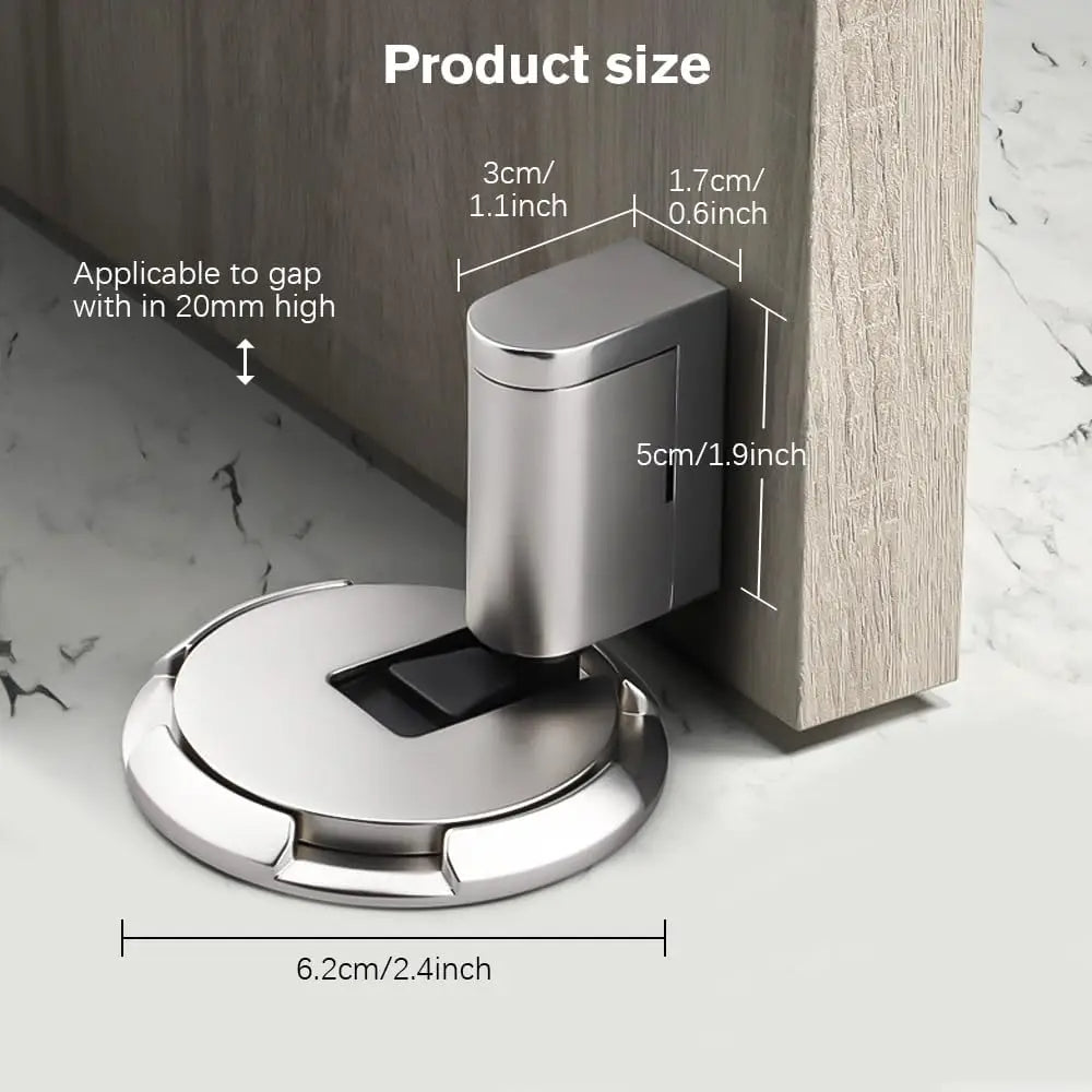 Heavy Duty Door Stopper – Windproof No Drill with Screws & Adhesive