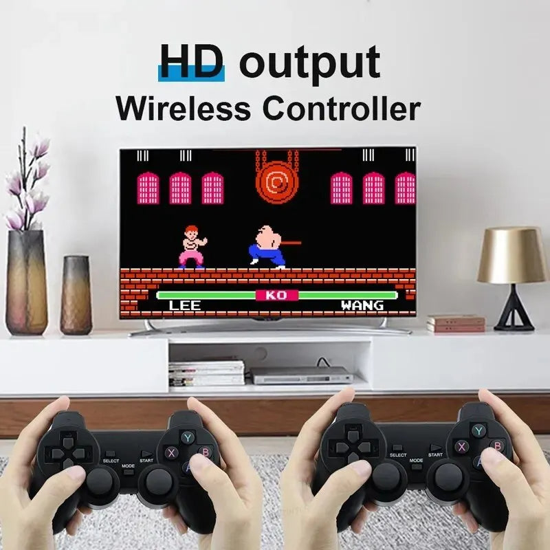 HDMI 4K TV Game Stick Console | 64GB with 20,000+ Retro Games & 2 Wireless Gamepads