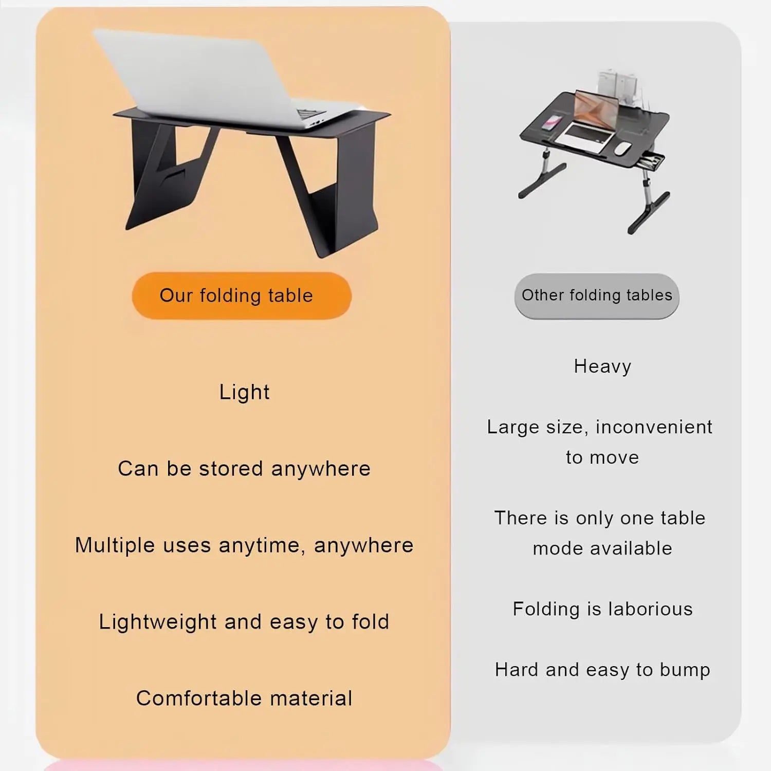 Paper-Thin Laptop Table - Portable & Lightweight Mini Table for Study and Reading
