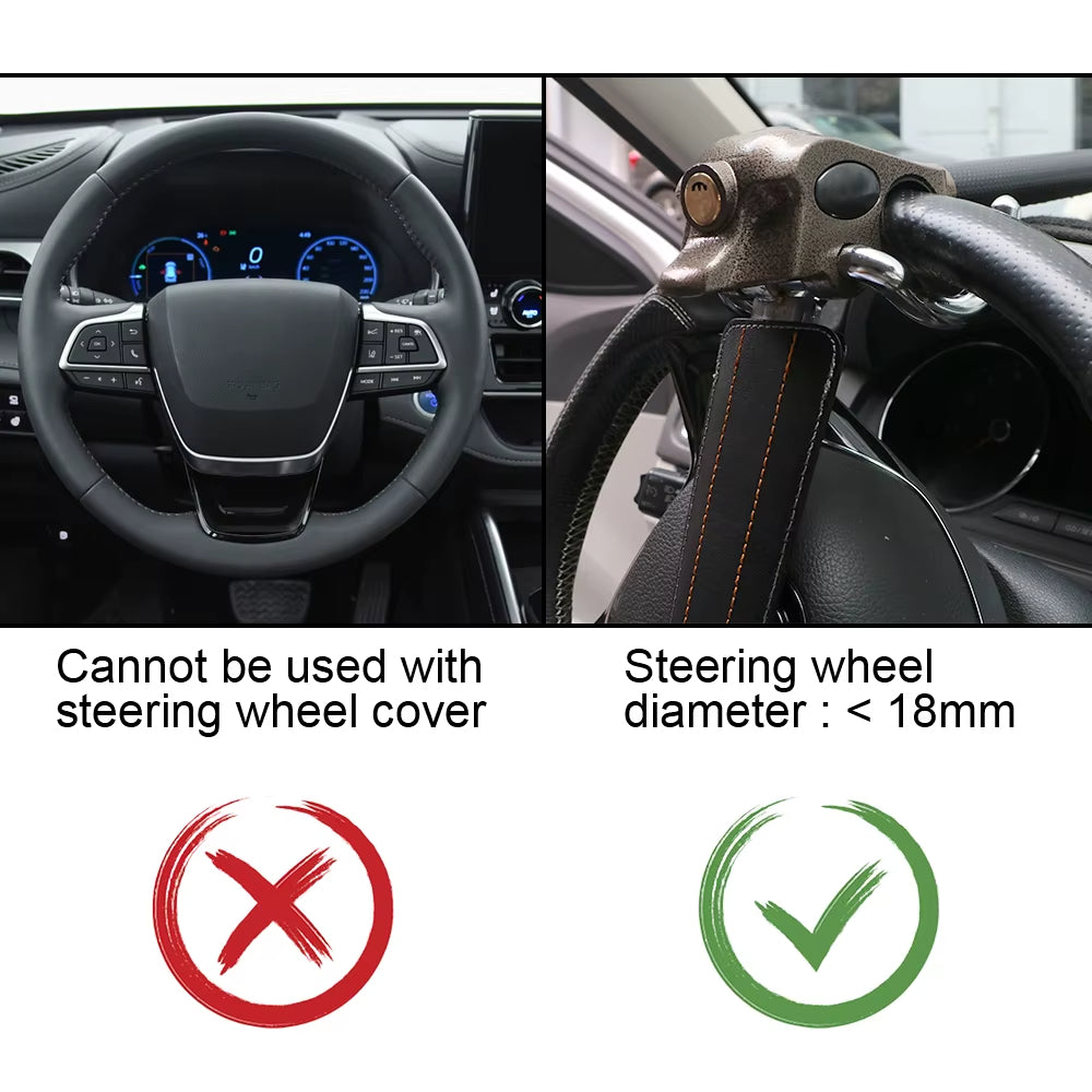 Powerful Car Steering Wheel Lock Bar