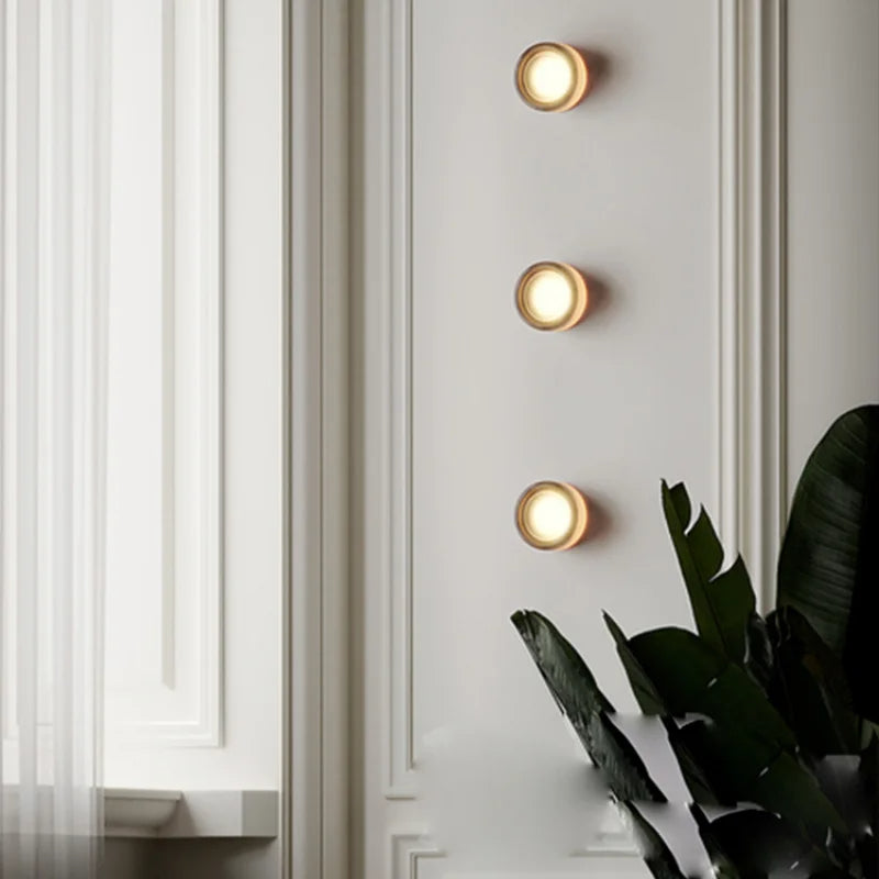 Modern wall light Elegant curved design metal and glass wall sconce