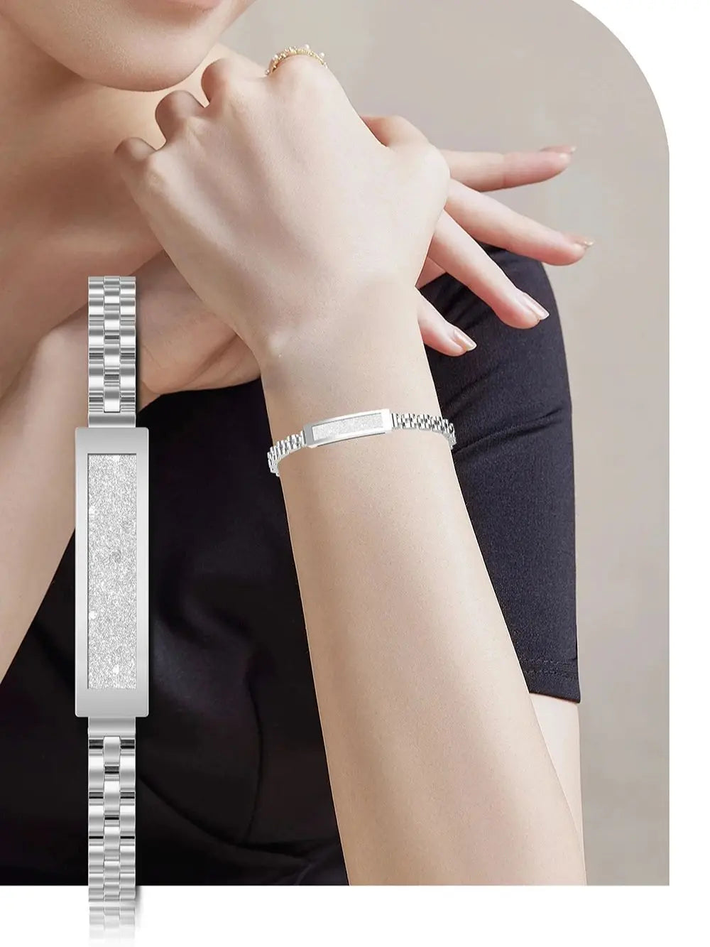 Smart Chain Bracelet for Women – Bluetooth Fitness Tracker with Heart Rate, Blood Oxygen, Sleep Monitor, Multi-Sport Modes & App Sync