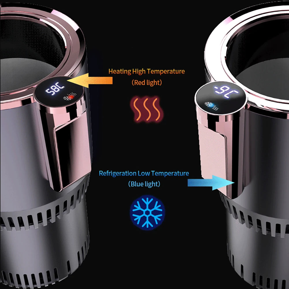 2 in 1 Smart Car Cup Warmer Cooler with Digital Display