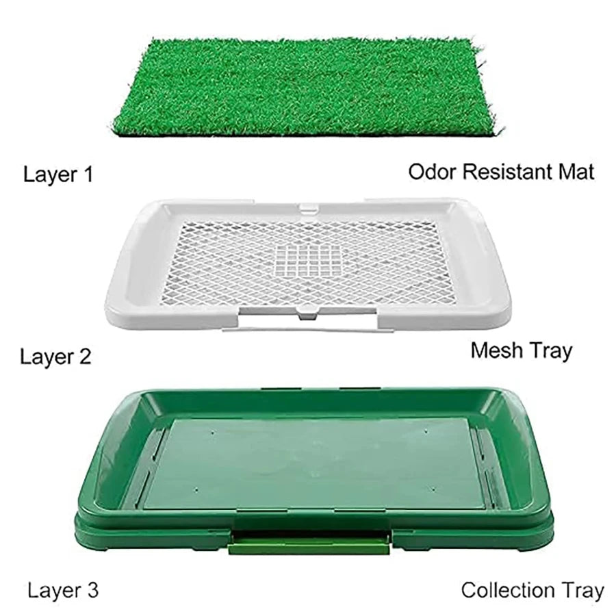 Dog Toilet With Artificial Turf – Non-Slip Mat For Indoor And Outdoor Use