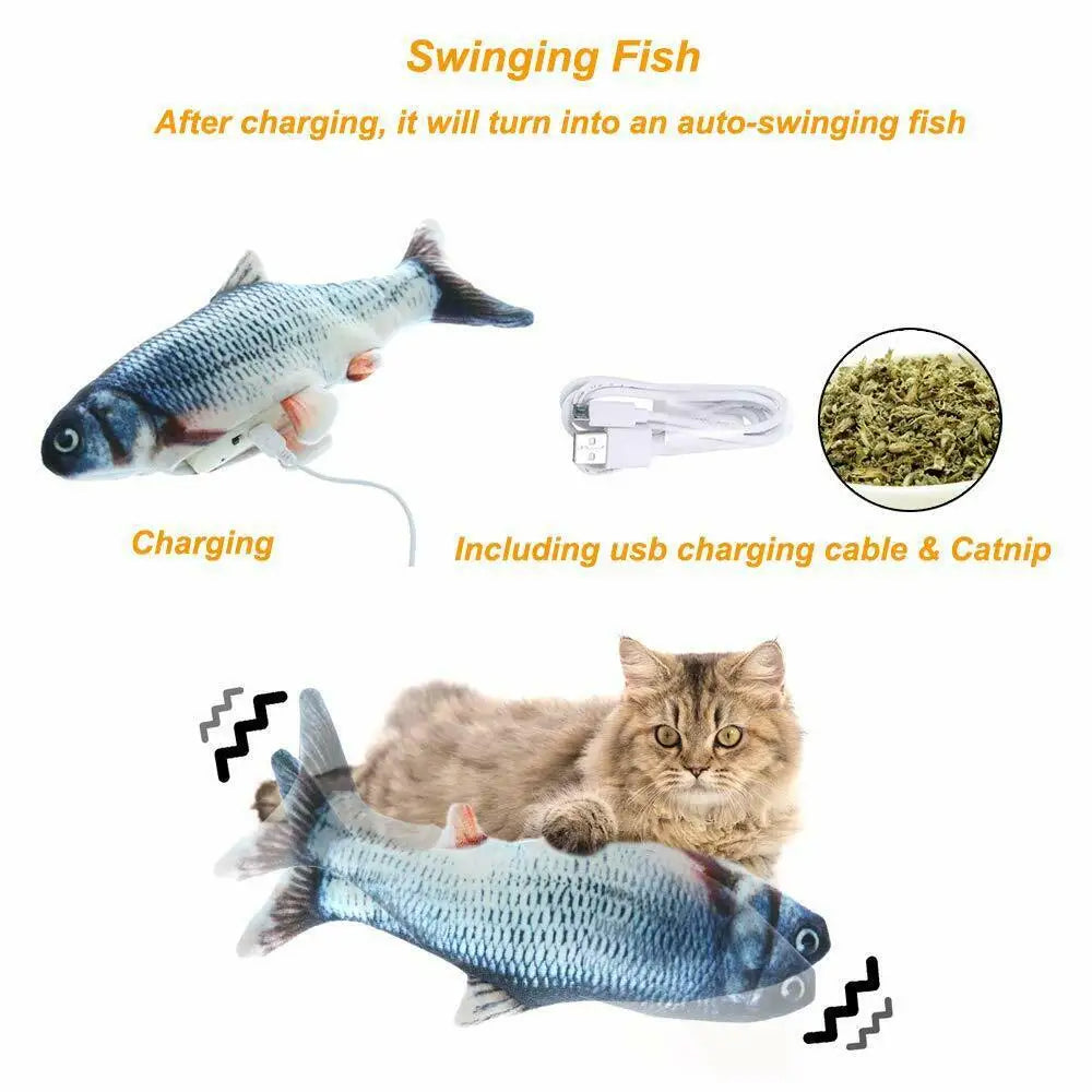 USB Charging Interactive Cat Toy Fish