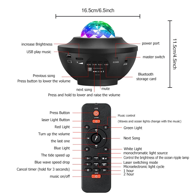 Galaxy StarLight Projector - Bloomartys