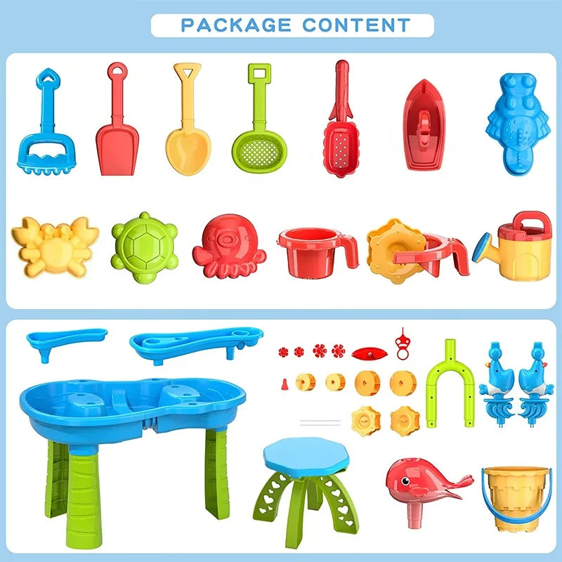 KIDSPLASH | 3-in-1 Outdoor Sand & Water Table For Kids