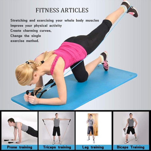 11 Piece Resistance Bands Set – Fitness Workout & Stretch Kit