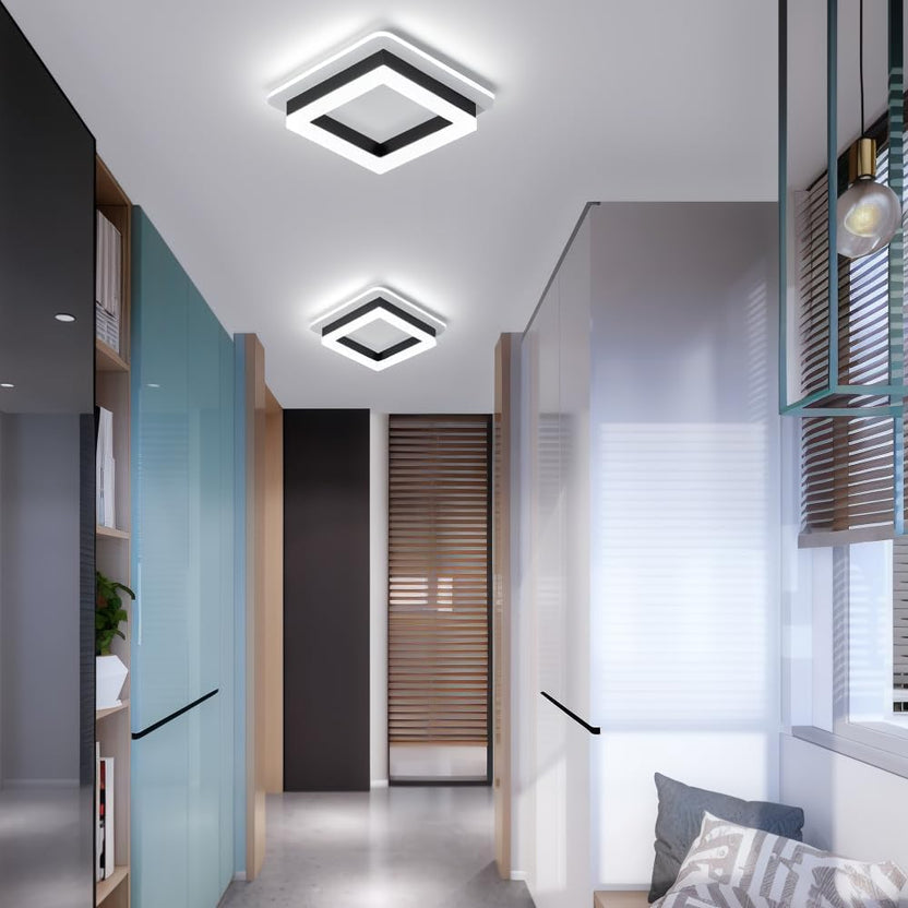 Square LED Ceiling Light | Modern Hallway and Bedroom Lighting