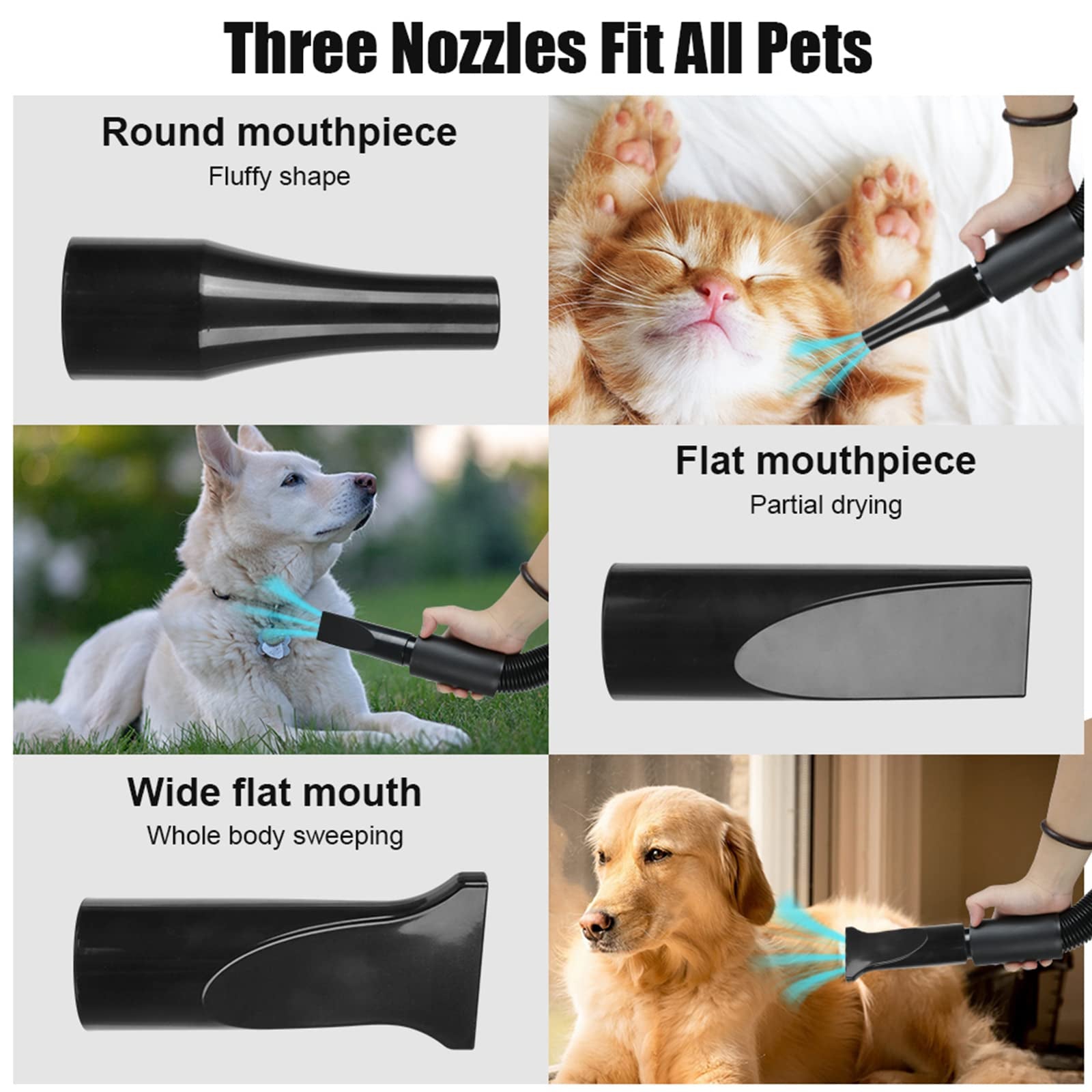 Premium High-Velocity Dog Hair Grooming Blow Dryer