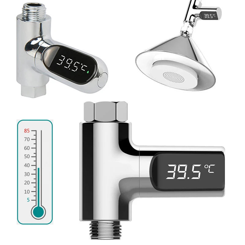 LED Display Water Shower Thermometer