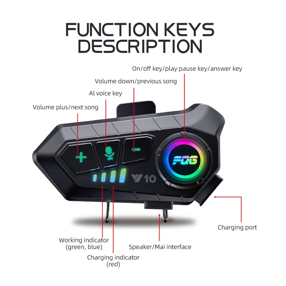 Motorcycle Bluetooth Earphone