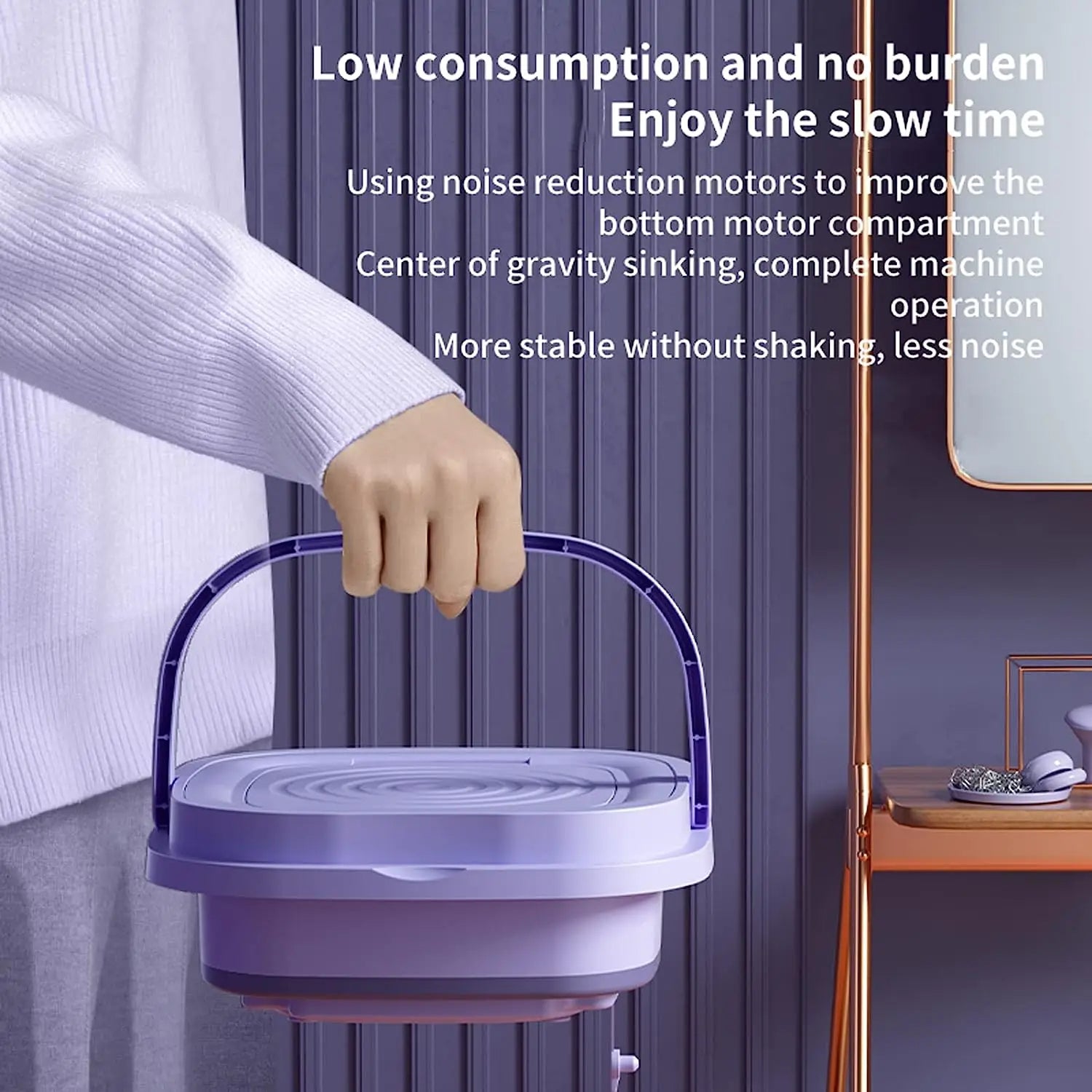Foldable Portable Washing Machine with Spin Dryer | Mini Clothes Washer