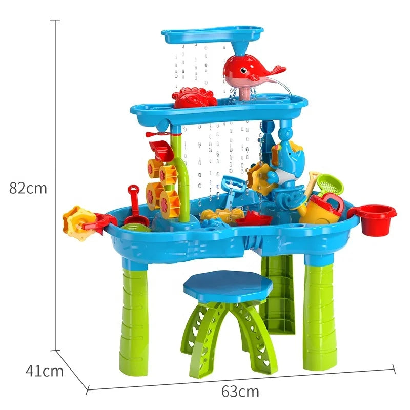 KIDSPLASH | 3-in-1 Outdoor Sand & Water Table For Kids